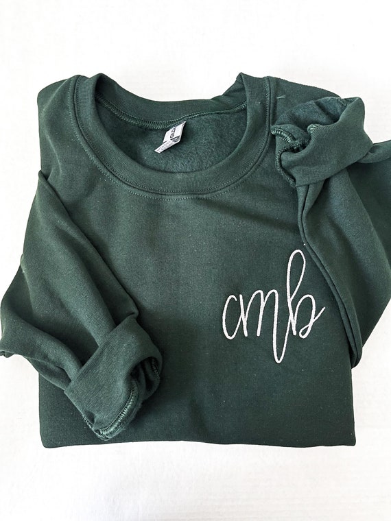 Etsy monogram sweatshirt sale