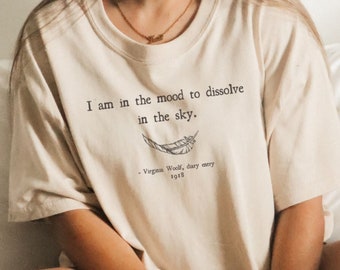 Poet Shirt Virginia Woolf Shirt Literature Shirt Bookcore Shirt Dark Academia Clothing Artsy Aesthetic Booklover Gift Renaissance Shirt