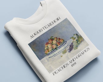 Pierre-Auguste Renoir Still Life Peaches and Grapes Sweatshirt Famous Painting Shirt French Impressionism Artsy Aesthetic Light Academia