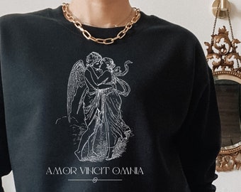 Dark Academia Sweatshirt Light Academia Greek Mythology Love Crewneck Aesthetic Sweatshirt Literary Shirt Dead Poets Society Literature