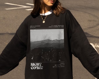 Acotar Sweatshirt OFFICIALLY LICENSED SJM Velaris Night Court Sweatshirt Feyre and Rhysand Shirt Court of Thorns and Roses Acotar Merch
