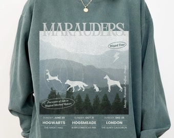 The Marauders Sweatshirt Wizard Tour All The Young Dudes Wolfstar Dramione Manacled Remus Lupin Fanfiction Moony Wizard School Shirt Padfoot
