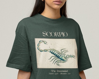 Scorpio Shirt Scorpio Season Scorpio Print Scorpio Art Scorpio Zodiac Shirt Scorpion Shirt Zodiac Artwork Scorpio Gift Birth Month Shirt