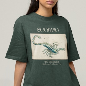 Scorpio Shirt Scorpio Season Scorpio Print Scorpio Art Scorpio Zodiac Shirt Scorpion Shirt Zodiac Artwork Scorpio Gift Birth Month Shirt