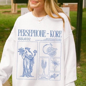 Persephone Sweatshirt Camp Halfblood Percy Jackson Merch Pomegranate Shirt Aphrodite Athena Literature Shirt Hades Spqr Dark Coquette Shirt