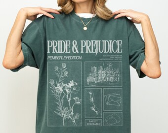 Pride and Prejudice Shirt Elizabeth Bennet Mr Darcy Shirt Jane Austen Merch Fitzwilliam Darcy Shirt Barely Tolerable Most Ardently Pemberley