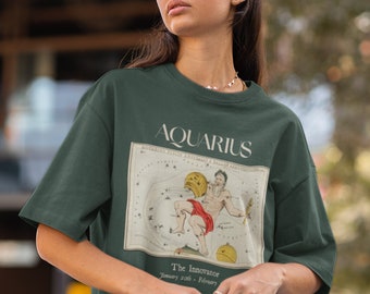 Aquarius Shirt Aquarius Print Aquarius Constellation Zodiac Sign Shirt Horoscope Aquarius Gift for Aquarius Astrology Chart Aquarius Art