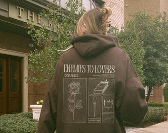 Enemies to Lovers Hoodie Morally Grey Romantasy Sweatshirt Smut Reader Retro Reader Hoodie Reading Hoodie In My Bookish Era Book Hoodie