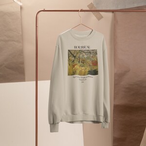 Henri Rousseau Tiger in a Tropical Storm Sweatshirt Famous Artist Shirt Art History Sweater Chinese Zodiac Year of the Tiger Artsy Aesthetic Sand