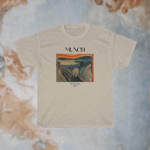 Edvard Munch The Scream Shirt Famous Art Shirt Expressionism Movement Artsy Aesthetic Vintage Art Shirt Psychedelic Art Shirt Artist Shirt Sand