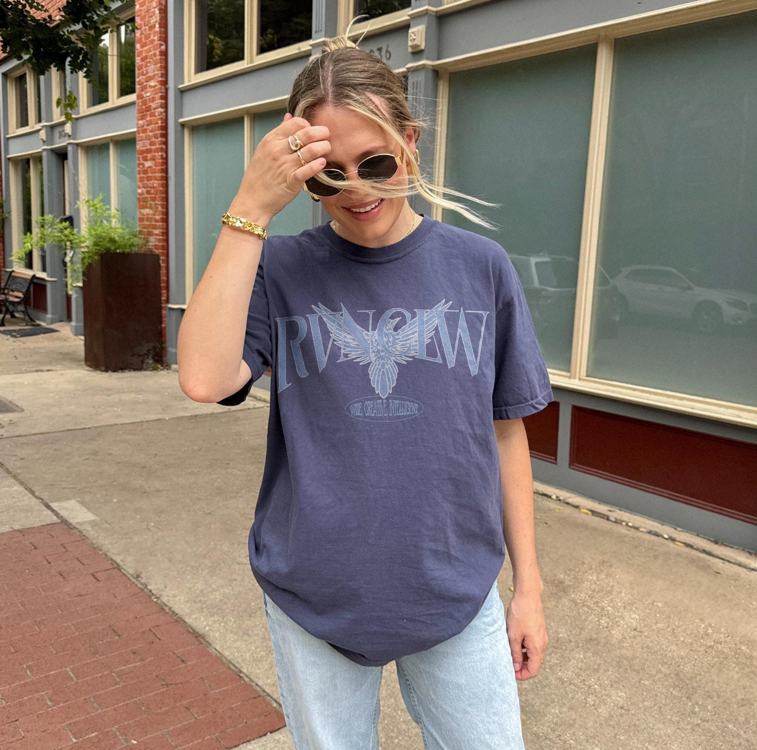 Blue House Shirt Comfort Colors Wizard House Shirt Wizard School Shirt Dark Arts T-Shirt Raven House Pottery T-Shirt Dramione Malfoy Shirt