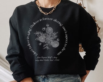 Virginia Woolf Sweatshirt Literature Shirt Literary Sweater Booklover Gift Aesthetic Clothes Dark Academia Light Academia Indie Clothing