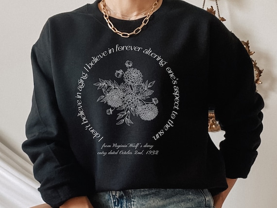 Virginia Woolf Sweatshirt Literature Shirt Literary Sweater Booklover Gift Aesthetic Clothes Dark Academia Light Academia Indie Clothing