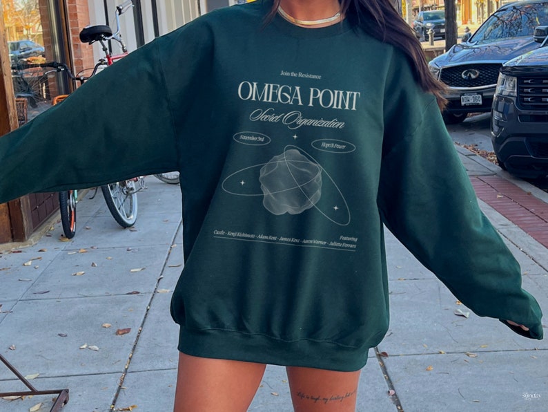 Shatter Me Sweatshirt Aaron Warner Kenji Kishimoto Hell is Empty Omega Point Sector 45 CCR Juliette Ferrars The Reestablishment IGNITE Merch Forest Green