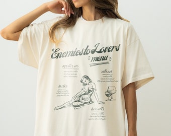 Enemies to Lovers Shirt Comfort Colors Morally Grey Romantasy Sweatshirt Smut Reader Bookish Merch Dark Romance Shirt Book Lover Book Trope