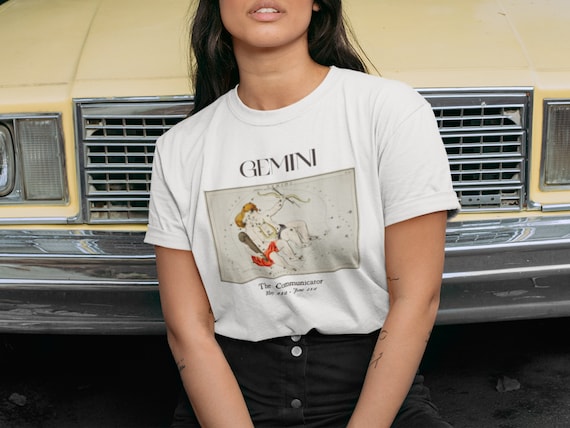 Gemini Shirt, Gemini Gift, Constellation Shirt, June Birthday Shirt, Gemini Birthday Gift, Vintage Art Shirt, Air Sign Shirt, Tees Gemini