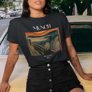 Edvard Munch The Scream Shirt Famous Art Shirt Expressionism Movement Artsy Aesthetic Vintage Art Shirt Psychedelic Art Shirt Artist Shirt image 4