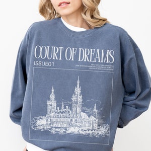 ACOTAR Merch Court of Dreams Sweatshirt House of Wind Hoodie Rita's Velaris Night Court Rhysand Feyre Nesta Archeron SJM LICENSED Acosf Tee