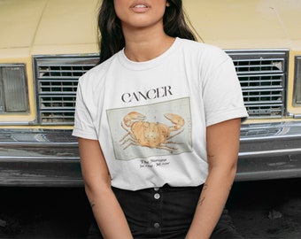 Cancer Zodiac Shirt, Cancer Zodiac Print, Constellation Shirt, Zodiac Portrait, Cancer Zodiac Gifts, Water Sign Shirt, Astrology Shirt