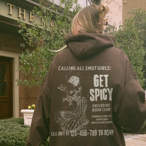 Morally Grey Hoodie Spicy Book Club Hoodie Smut Romance Shirt Hot Girls Read Hoodie Retro Reader Hoodie Romantasy Sweatshirt Book Hoodie Dark Chocolate