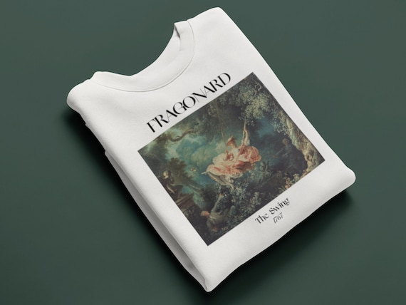 Jean-Honoré Fragonard The Swing Sweatshirt Famous French Painter Rococo Masterpiece 18th Century Shirt Classical Historical Artsy Aesthetic