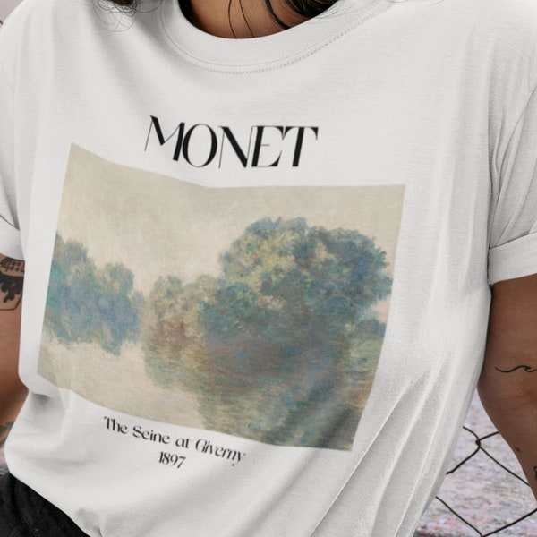 Claude Monet The Seine at Giverny Shirt Famous French Painter Shirt Artsy Aesthetic French Impressionism Vintage Art Shirt Classical Art Tee