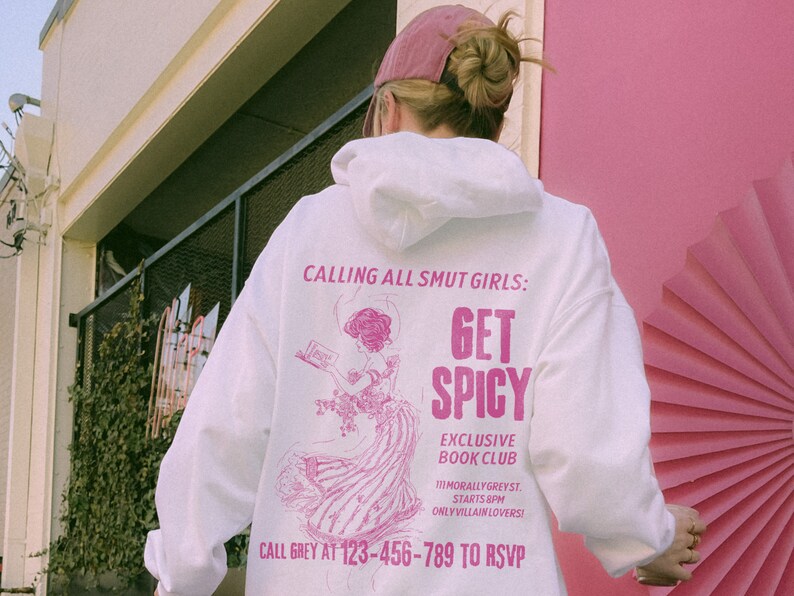 Morally Grey Hoodie Spicy Book Club Hoodie Smut Romance Shirt Hot Girls Read Hoodie Retro Reader Hoodie Romantasy Sweatshirt Book Hoodie image 4