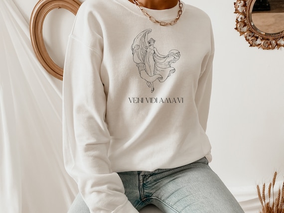 Dark Academia Sweatshirt Light Academia Greek Mythology Shirt Literary Shirt Greek Goddess Aesthetic Sweatshirt Veni Vidi Amavi Greek Gods