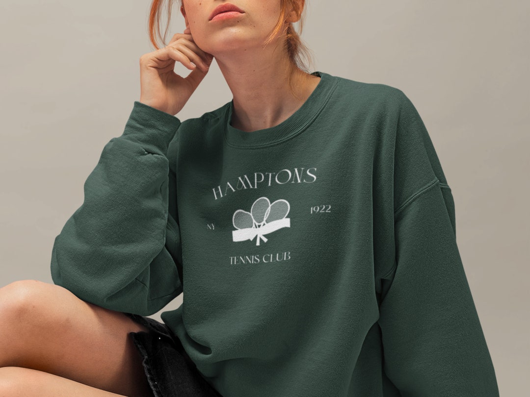 Hamptons New York Tennis Club Sweatshirt, Country Club Outfit