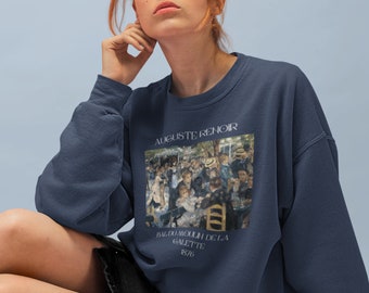 Pierre-Auguste Renoir Bal Du Moulin De La Galette Sweatshirt Famous Painting Shirt French Impressionism Art Artsy Aesthetic Light Academia