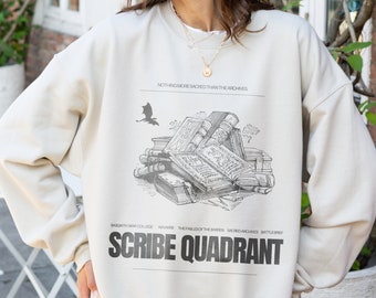 Scribe Quadrant Sweatshirt Fourth Wing Merch Iron Flame Sweatshirt Xaden Riorson Violet Sorrengail Basgiath War College Hoodie The Empyrean