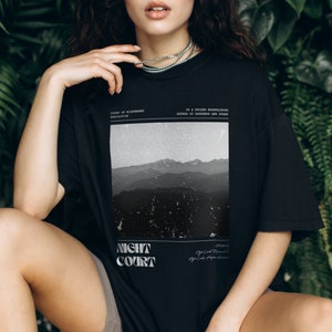 Night Court Shirt ACOTAR Comfort Colors Shirt SJM Licensed Rhysand Feyre Velaris City of Starlight Acotar Sweater Dark Romance Romantasy Black