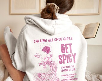 Morally Grey Hoodie Spicy Book Club Hoodie Smut Romance Shirt Hot Girls Read Hoodie Retro Reader Hoodie Romantasy Sweatshirt Book Hoodie