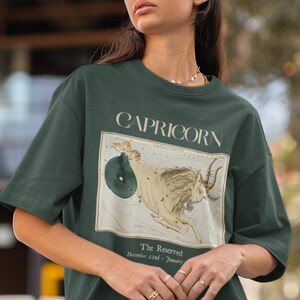 Capricorn Shirt Zodiac Sign Shirt Capricorn Art Astrology Shirt Capricorn Gift Astrology Chart Chinese Zodiac Constellation Shirt Earth Sign