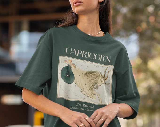 Capricorn Shirt Zodiac Sign Shirt Capricorn Art Astrology Shirt Capricorn Gift Astrology Chart Chinese Zodiac Constellation Shirt Earth Sign