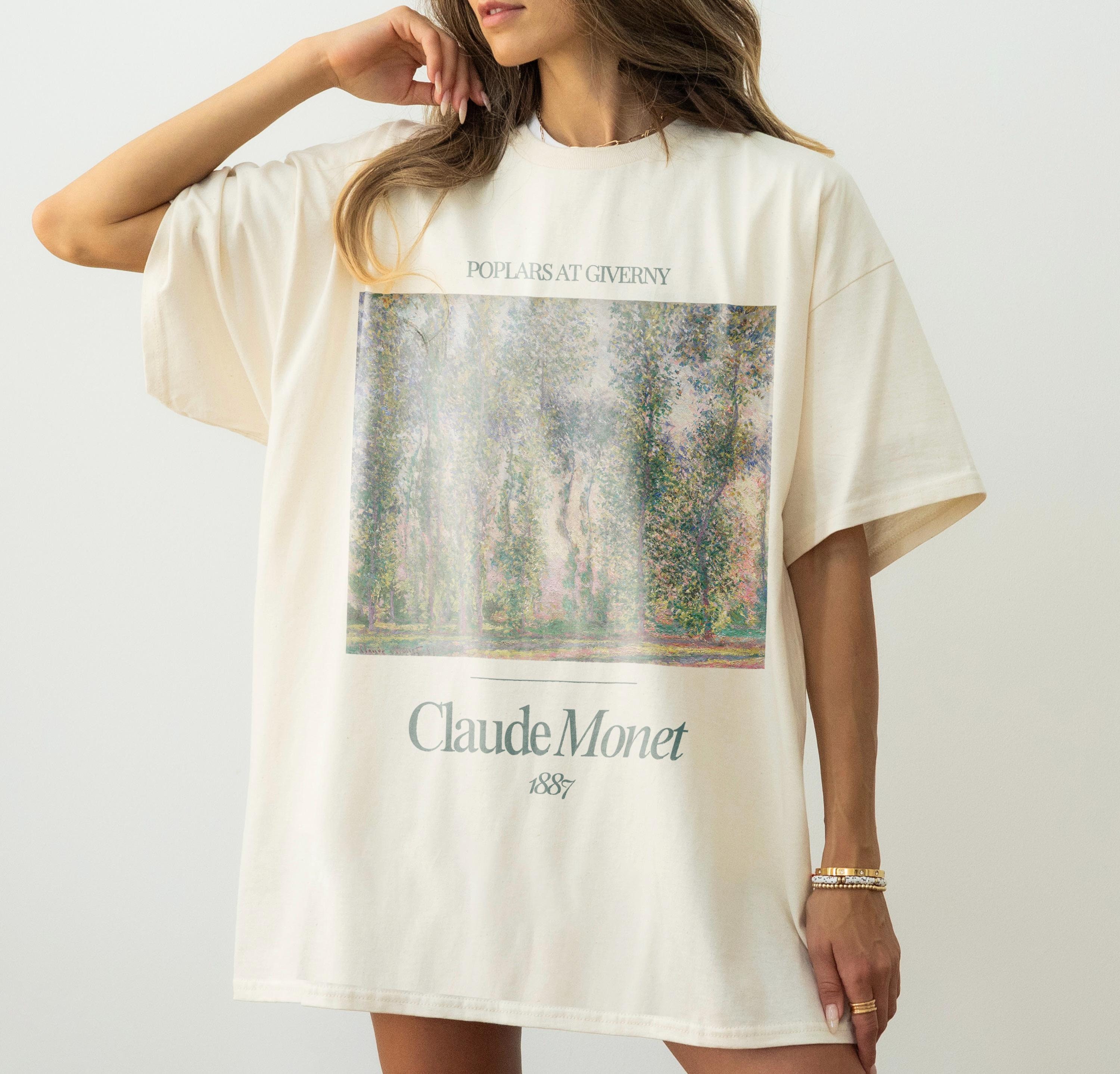 Camiseta de Monet Álamos en Giverny Camiseta de Monet, impresionismo francés, pintura de Monet, camiseta de Claude Monet, regalo importante de Bellas Artes, camiseta del Renacimiento, camiseta de artista