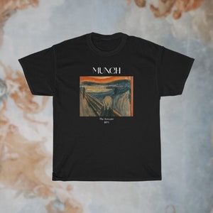Edvard Munch The Scream Shirt Famous Art Shirt Expressionism Movement Artsy Aesthetic Vintage Art Shirt Psychedelic Art Shirt Artist Shirt Black