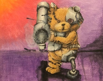 Hoagi 2.0_Grim Osos Collection_Wall Art_11x14 Mate, Impresión 8x10