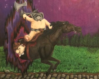 Los osos HorseBear_Grim sin cabeza Collection_Wall Art_11x14 Matted, impresión 8x10