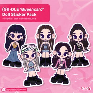 Paquete de pegatinas de Gidle 'Queencard' / Paquete de pegatinas de muñecas de moda K-Pop