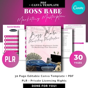 Boss Babe Marketing Masterplan, start a Business, How to Make Money Online, ChatGPT Bonus, White Label- Done for You Resell PLR- MRR