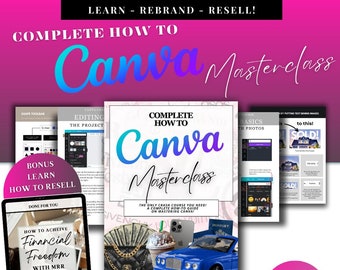 Canva Masterclass: The Only Canva Crash Course You Will Need! with Master Resell Rights and Private Label Rights - Done for You PLR- MRR