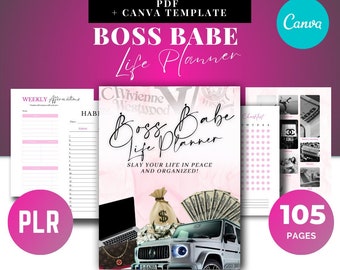 Boss Babe Life Planner, How to Make Money Online, White Label, Private Label Rights , Make profit- Done for You  RESELL - PLR- MRR