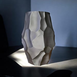 Obsidian Office Vase Unique Decorative Vase for Home Decor -3DPrint Centerpiece- Used For Faux, Dried and Preserved Flowers & Plants