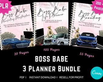 Paquete de agenda Boss Babe, MRR-PLR, derechos de reventa (descarga digital)
