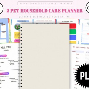 Pet Care Planner – Multi-pet Organizer, Dog & Cat Health (PLR) - Etsy