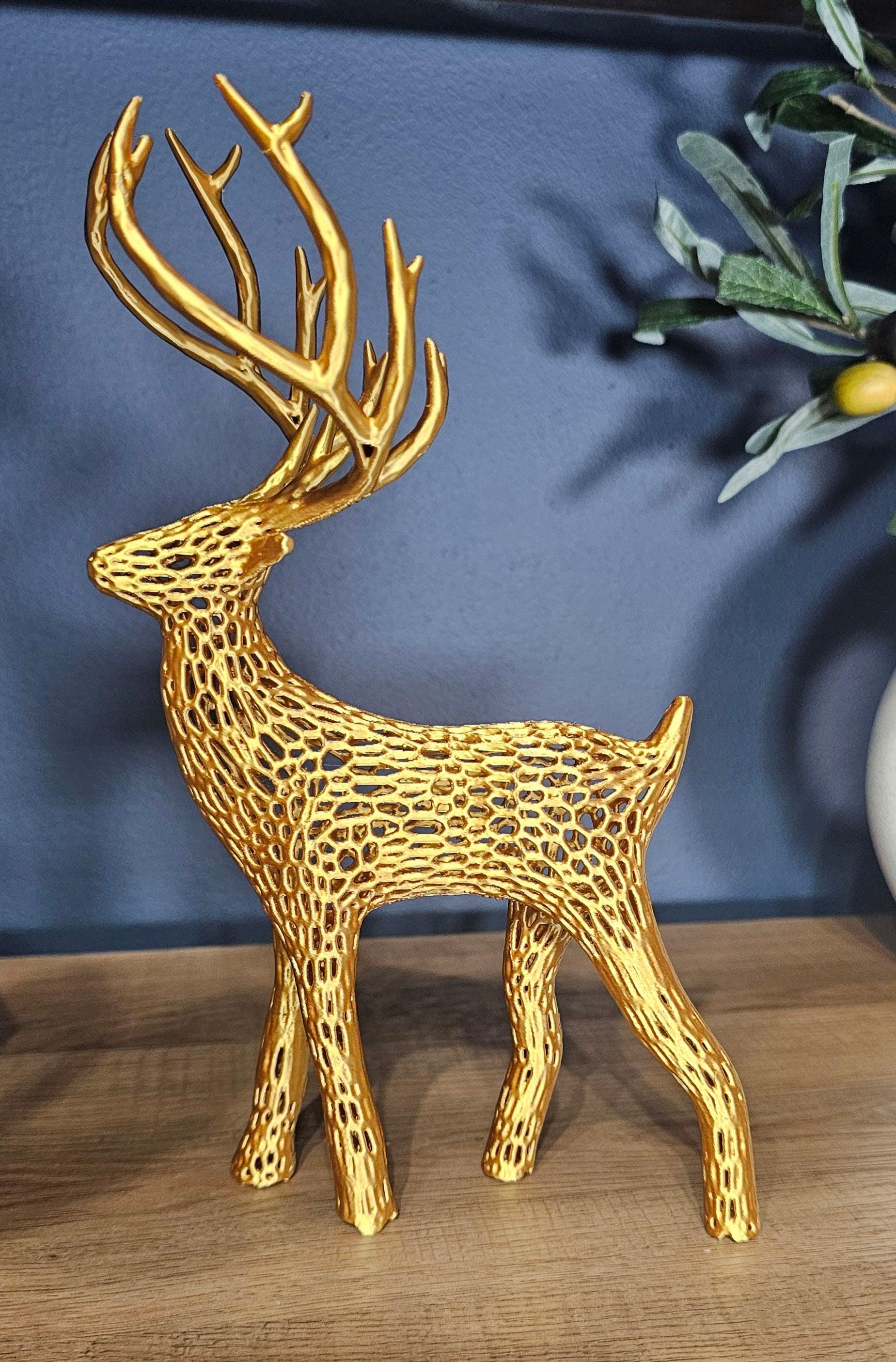 装飾的な鹿の像 - ボロノイスタイル - Etsy 日本