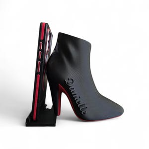 Telefoonhouder voor schoenen met rode onderkant | Pennenbeker | Luxe | Luxe | Bureau-organizer | Potloodbeker | Door ontwerpers geïnspireerd | Gepersonaliseerd Red Bottom Shoe