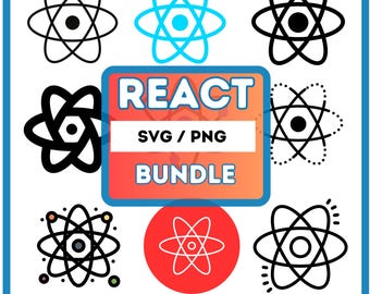 React Icons SVG & PNG Bundle: Web Development Graphics (Digital Download)