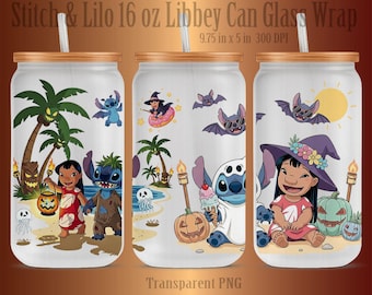 Vaso de Halloween PNG: Envoltorio de vidrio Ohana Libbey (archivo digital)